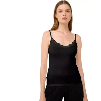 Dámské tílko Vamp Micromodal s krajkou 22802 black velikost M
