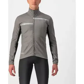 Cyklistická bunda Castelli Transition 2 pánská bunda nickel gray/gray vel. M