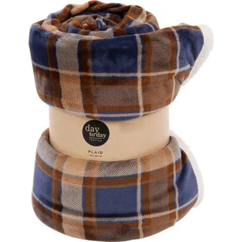 Home Styling Collection Kostkovaná deka, 200 x 150 cm, modrá