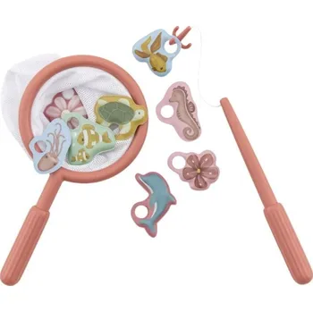 Hračka pro nejmenší Little Dutch Rybářská sada do koupele růžová