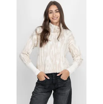 Dámský svetr Rino & Pelle Rino&Pelle rolák se zvířecím vzorem Naura béžový Velikost: S