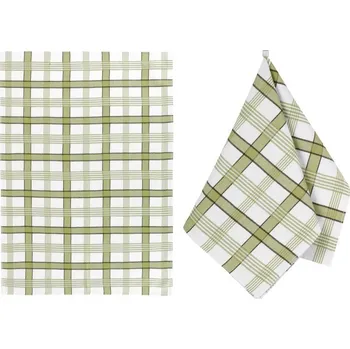 Utěrka Bellatex Kuchyňská utěrka 1 ks Zelená,Bílá