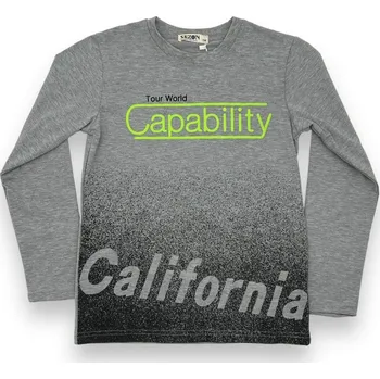 Sezon Chlapecké tričko s dlouhým rukávem Capability Barva: Šedá, Velikost: 140
