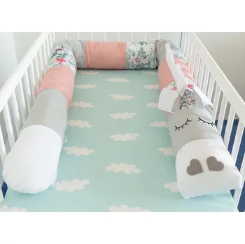 Zvířátkový mantinel do postýlky květinkový