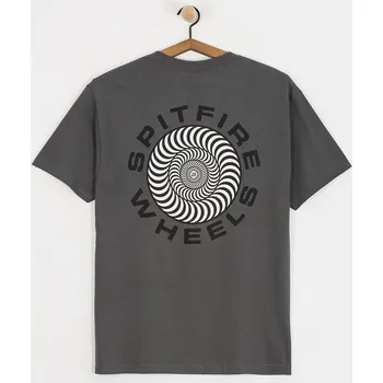 Pánské tričko Spitfire Classic 87 Swirl Fill (charcoal solid w/black&white prints) L, černá