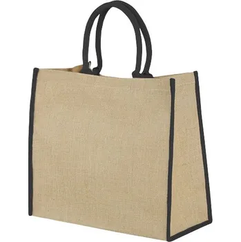 Cestovní taška Jutová dárková taška - Přírodní / Černá