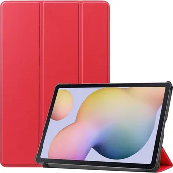 Pouzdro na tablet Polohovatelné PU kožené pouzdro na tablet Samsung Galaxy Tab S7 - červené