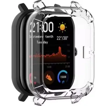 Příslušenství k chytrým hodinkám Silikonový rámeček pro Amazfit GTS - Transparentní