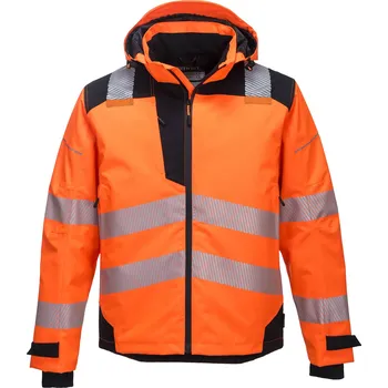 PORTWEST HI-VIS EXTREME RAIN PW360 / Vysoce nepromokavá bunda - HV oranžová/černá S