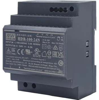 spínaný zdroj Mean Well HDR-100-12N Zdroj na DIN 90W 12V