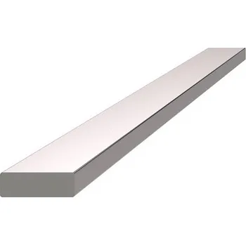 Madlo do koupelny tyč plochá EB1-PL15, broušená nerez, délka 4 m - plochý nerezový profil 15 x 5 mm, K320/AISI304, prodej v délkách 1, 2, 3 a 4 m