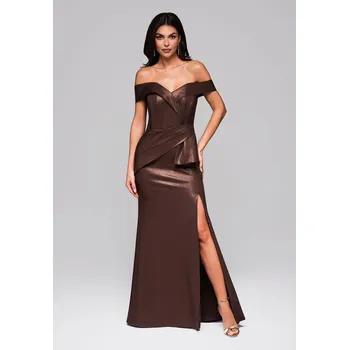 Dámské šaty Edoti Evening dress LA-OM-DL Edoti hnědá 3438183