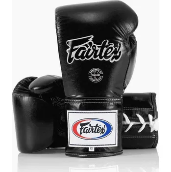 Boxerské rukavice Šněrovací boxerské rukavice Fairtex BGL6 černé - BGL6BLK Velikosti: 10 oz