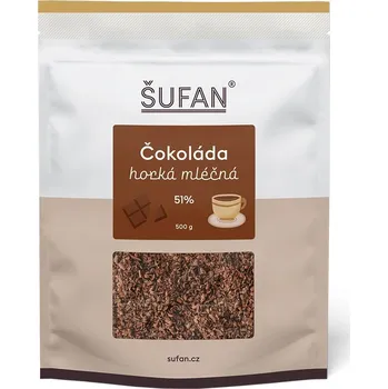 Čokoláda Šufan Horká mléčná čokoláda 51% Peru 500 g