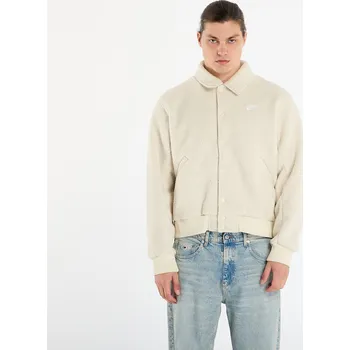 Pánská softshellová bunda Bunda Nike Sportswear Club Men's High-Pile Fleece Coaches Jacket Lt Khaki/ White S