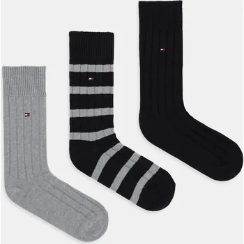 Pánské ponožky Ponožky Tommy Hilfiger 3-pack 701235377 černá 99X, vel. 43/46