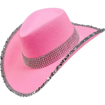 Karnevalový doplněk Party kovbojský klobouk růžový