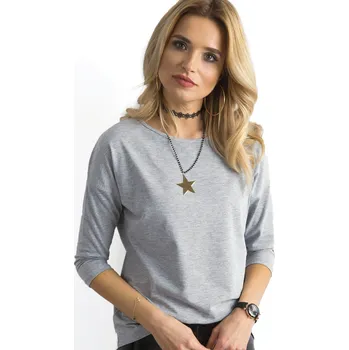 Dámská halenka Blouse-RV-BZ-4661.48P-grey BASIC Feel Good šedá 3290442
