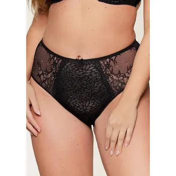 Kalhotky Dámské kalhotky LingaDore 1400B-1 black/nude XL Černá