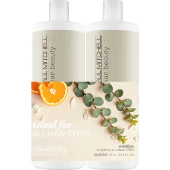 Kosmetická sada Sada pro všechny typy vlasů Paul Mitchell Clean Beauty Everyday Save Big Duo + dárek zdarma