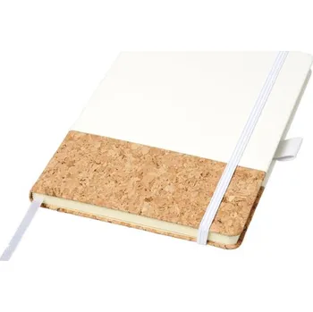 Zápisník Zápisník Evora A5 z korku a materiálu Thermo PU - Bílá