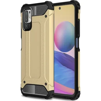 Pouzdro na mobilní telefon Armor odolný hybridní kryt na mobil Xiaomi Redmi Note 10 5G/Poco M3 Pro 4G/5G - zlatý