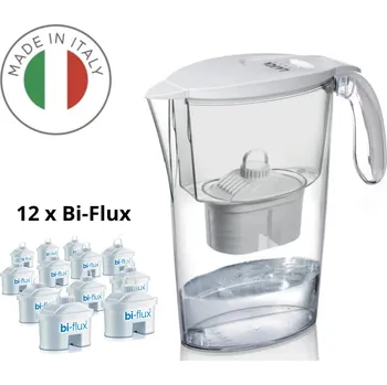 Filtrační konvice LAICA® 12× patrona Bi-flux + LAICA Clear Line Barva: Bílá