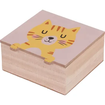 Home Styling Collection Dětská šperkovnice Zvířátko s tlapkami, 15 x 15 x 7 cm, kot