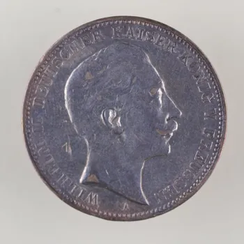 Vilém II. – 3 marky, Prusko 1910 A 16,53 g