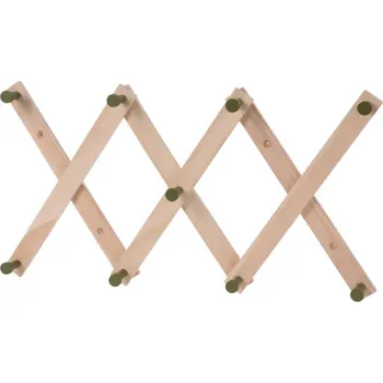 Věšák Home Styling Collection Věšák na oblečení pro děti, z borovicového dřeva, 60 cm, hnědá