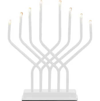 Svícen Finnlumor Adventní LED svícen, 8 světel, 32 × 27 cm, bílá