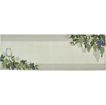 prostírání Sander Vineyard gobelínový středový pás 32x96cm malý vinná réva