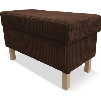 Taburet Taburet ELLA s úložným prostorem - tmavěhnědý - manšestr - LINCOLN 29