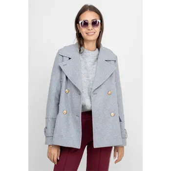 Dámská parka s.Oliver krátký fleecový kabát šedý Velikost: 40