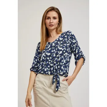 Dámská halenka Dámská vzorovaná halenka MOODO - černá Marisse modrá | bílá | světle modrá | krémová | vícebarevná 2710509