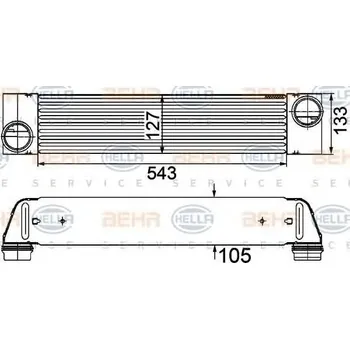 Chladič motoru BEHR HELLA SERVICE Chladič vzduchu intercooler BHS 8ML 376 746-501 + DOPRAVA ZDARMA!