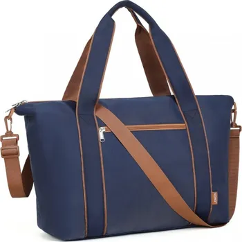 Cestovní taška Kono TVK2420 Cestovní taška skládací Modrá/hnědá 44.5cm Voděodolná