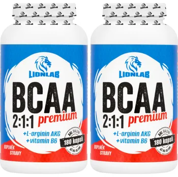 Aminokyselina LIONLAB, BCAA 2:1:1 Premium XXL, 360 kapslí