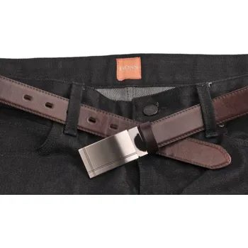 Módní doplněk Kožený pásek společenský 30-020-5PS-40 tmavě hnědý 115 cm