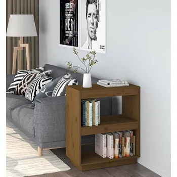 Obývací pokoj vidaXL Knihovna 60 x 35 x 71 cm masivní dřevo borovice [810861] Barva: medová hnědá