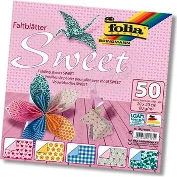 samolepka Majjam Papíry na origami 20x20 cm, 50 listů, 80 g/m², SWEET