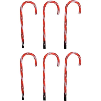 Vánoční dekorace Sada 6 ks vánočních LED dekorací Nathan červená