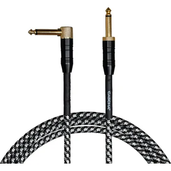 Příslušenství ke zvukové technice Cascha Professional Line Guitar Cable Tweed Black 3 m Rovný - Lomený Nástrojový kabel