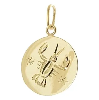 Přívěsek Stříbrný zlacený přívěšek znamení Rak STRZ1525RAKF