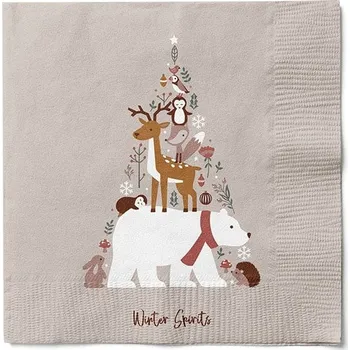 Vánoční dekorace Det Gamle Apotek Vánoční papírové ubrousky Winter Spirits – 20 ks
