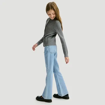 Dívčí džíny Reserved - Džíny high waist flare - modrá - 808FF-05J - 808FF-05J-164