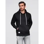 Ombre Men's kangaroo sweatshirt with hood - black Ombre černá 2792214