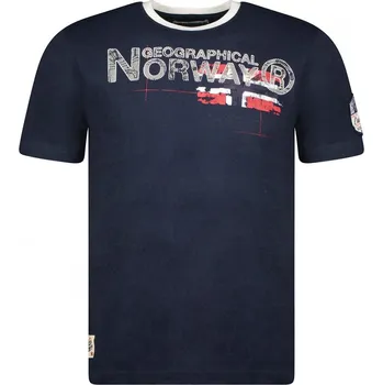 Pánské tričko GEOGRAPHICAL NORWAY tričko pánské JISLAND 6XL tmavě modrá