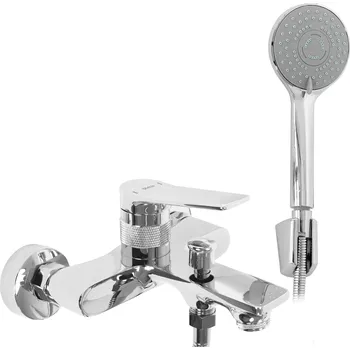 Vodovodní baterie Rea Viral, vanová baterie s ruční sprchovou soupravou, chromová, REA-B2021