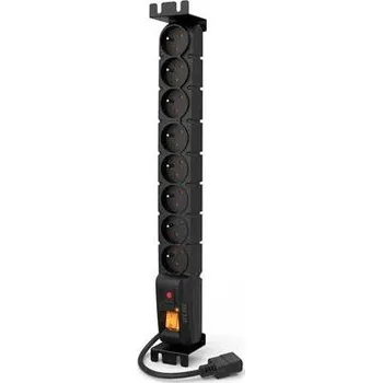 Rozvaděč 19" napájecí panel ACAR S8/3m 8x230V-3m IEC320 C14